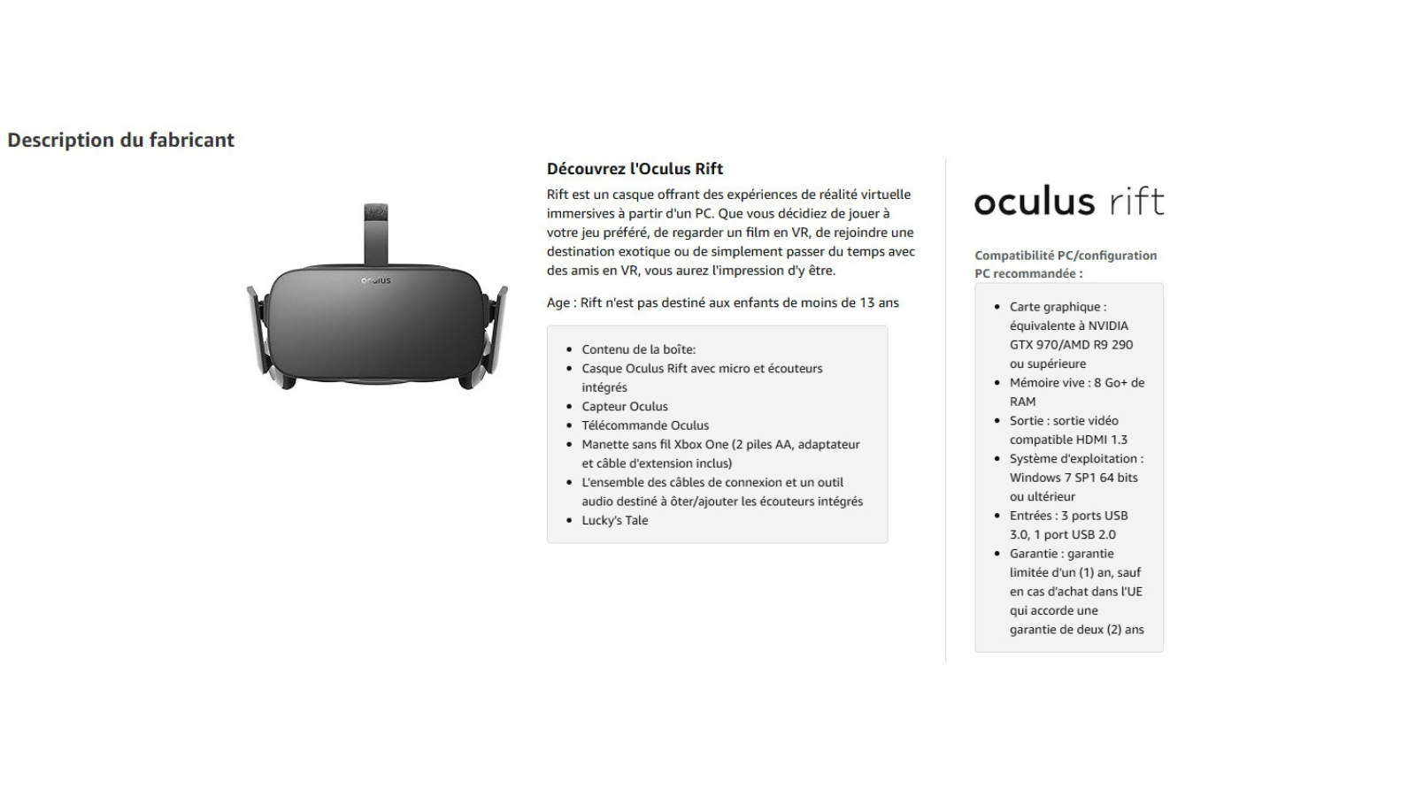 Oculus vr rift 1