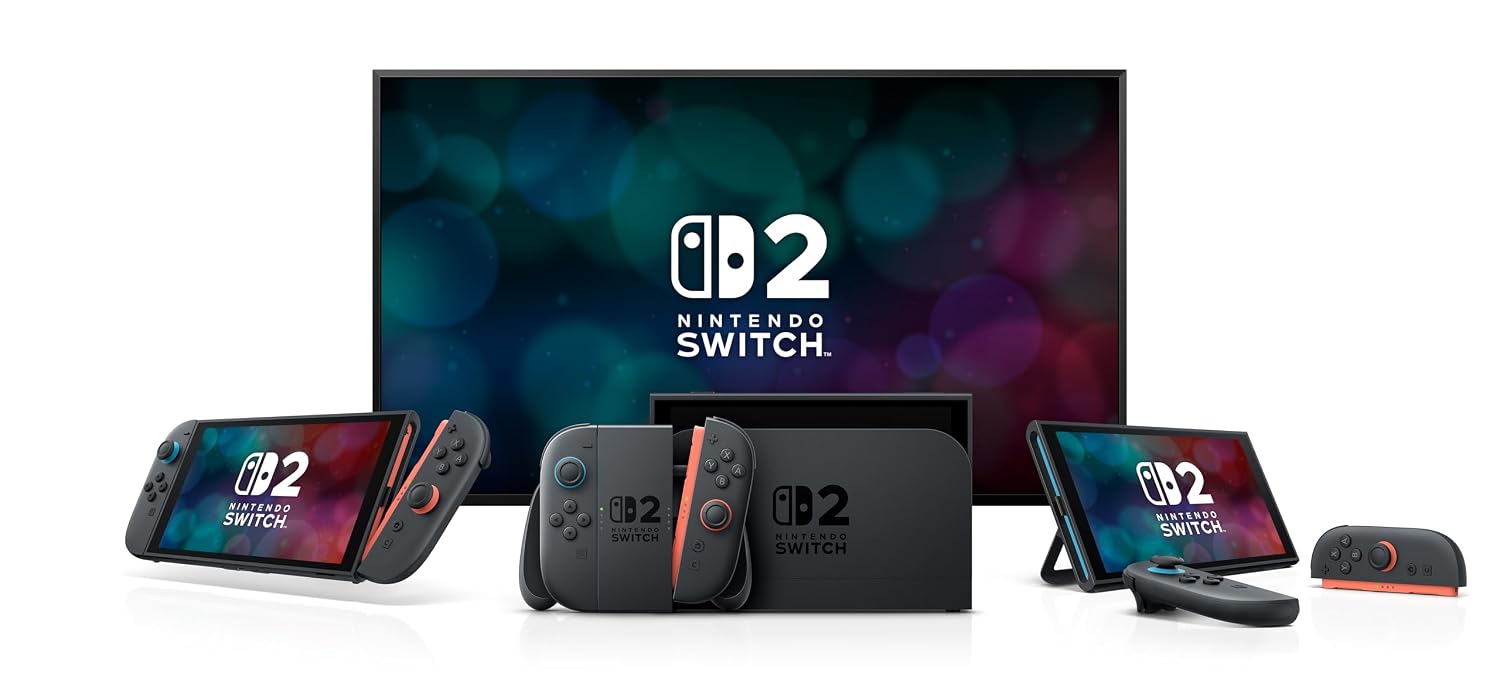Nintendo Switch 2 console, dock, controllers and display lineup