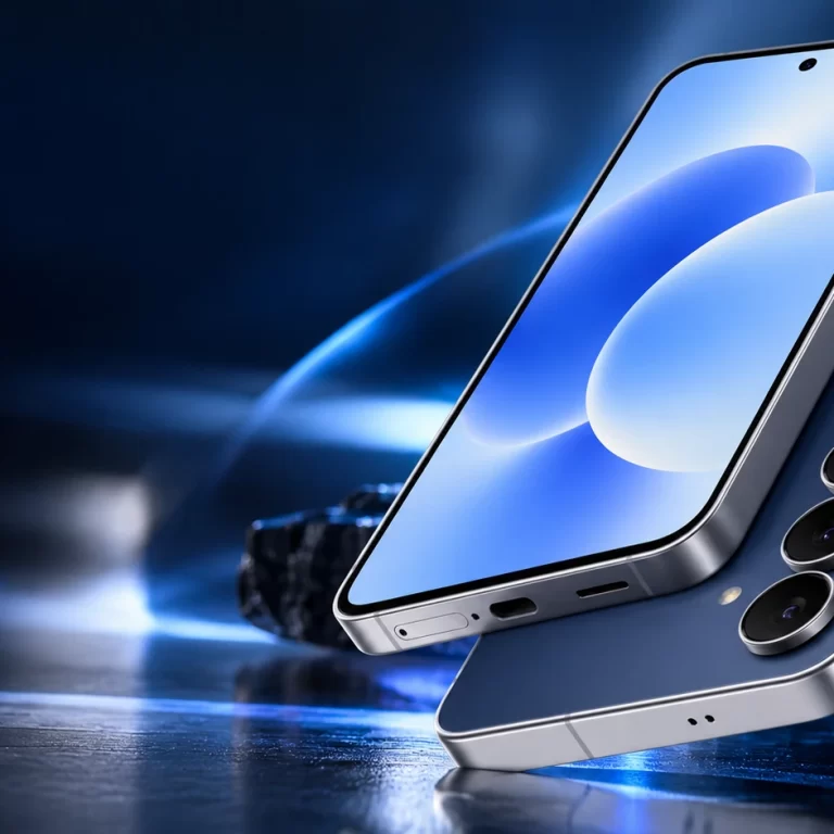 Samsung Galaxy S26 FE Review: Is Samsung’s $699 Fan Edition Worth It? 6 Samsung Galaxy S26 FE smartphone in premium blue editorial setting