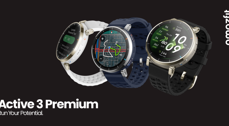Amazfit Active 3 Premium Review: A Smart First Running Watch? 4 Amazfit Active 3 Premium smartwatch in the manufacturer's launch image
