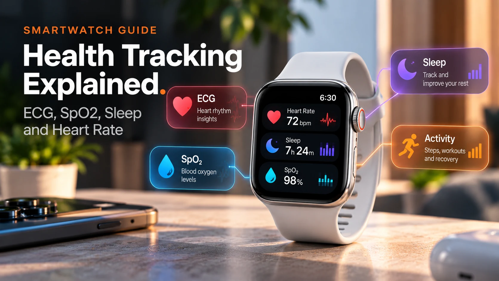 Smartwatch Health Tracking Explained: ECG, SpO2, Sleep and Heart Rate